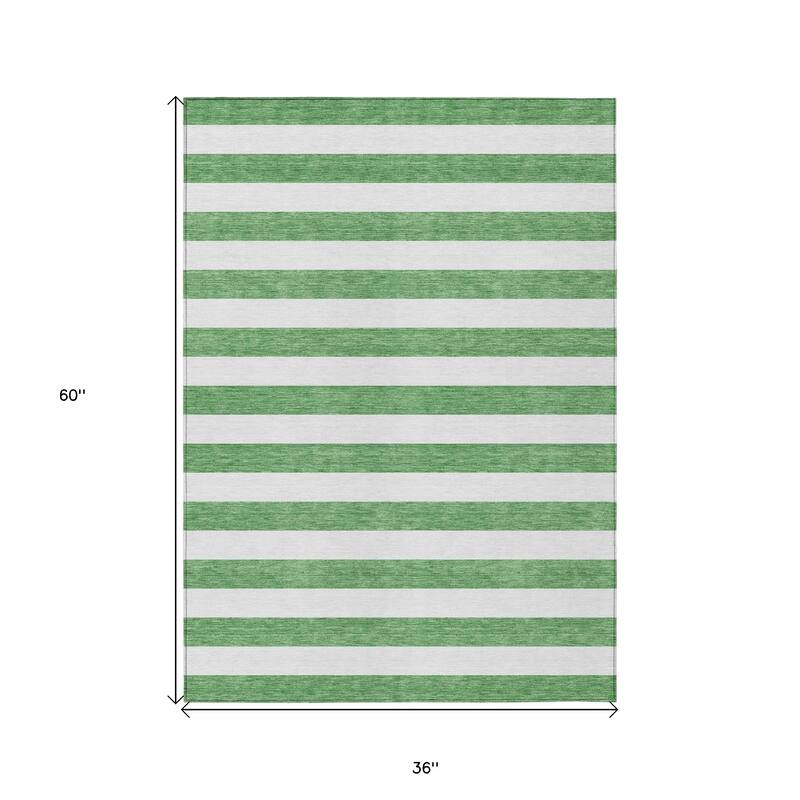 Jalu Stripe Weather Resistant Versatile Elegance Outdoor Rug