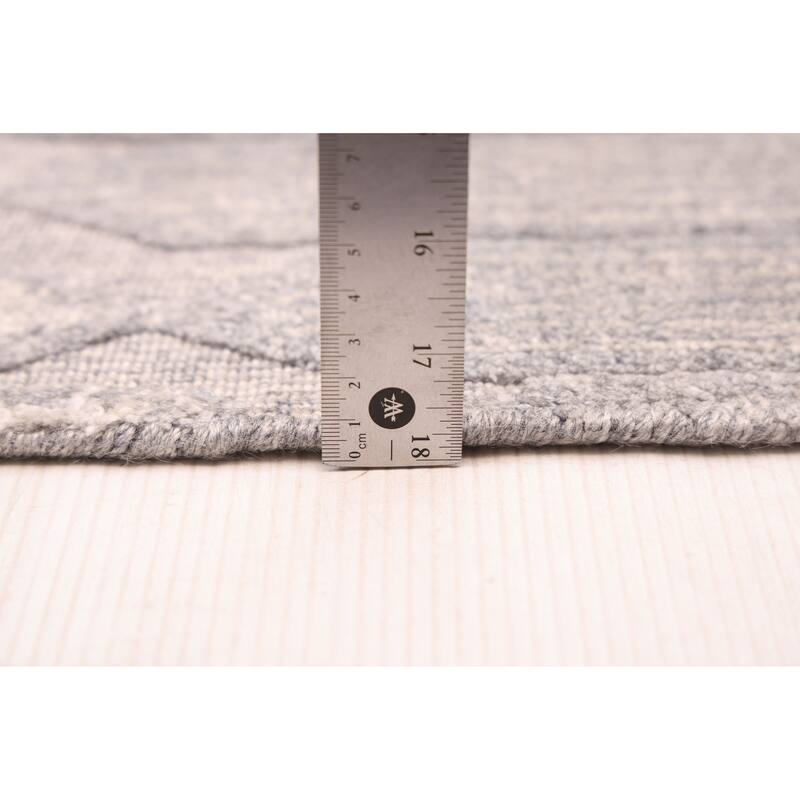 ECARPETGALLERY Hand Loomed Elysian Grey Silk Rug - 8'0 x 11'2