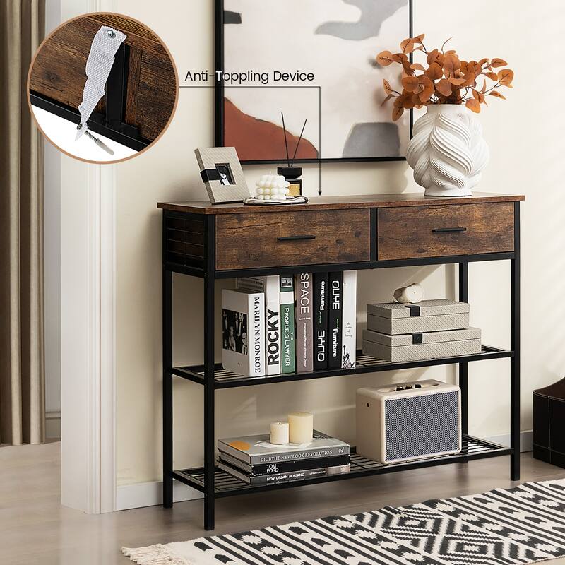 Costway Console Entryway Sofa Table with 2 Drawers for Entrance Living - See Details