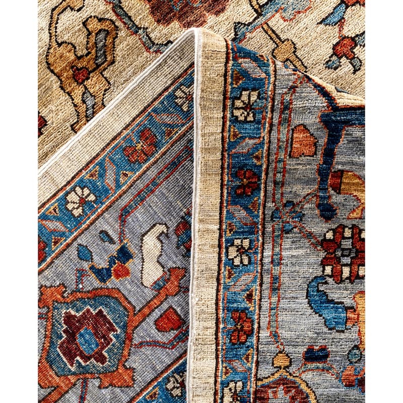 Serapi One-of-a-Kind Hand-Knotted Area Rug - Ivory - 10' 1" x 14' 0"