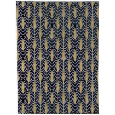ARCHES NAVY & GOLD Area Rug by Kavka Designs