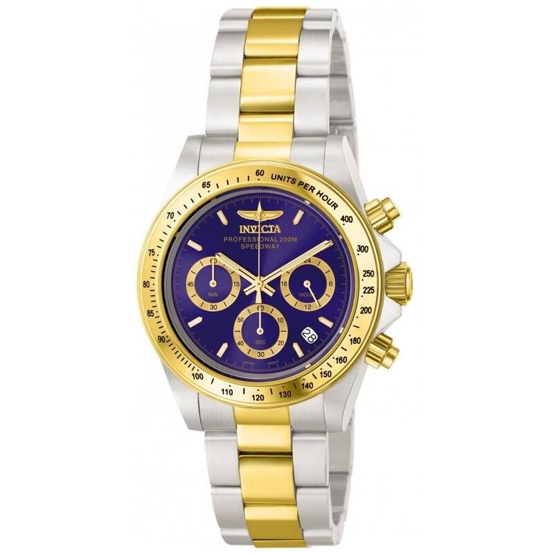 Invicta Men's 3644 'Speedway' Chronograph Gold-Tone and Silver Stainless Steel Watch