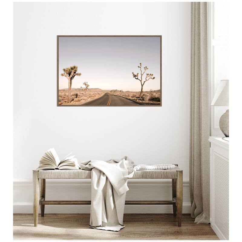 Kate and Laurel Driving joshua Tree No. 3 by Alicia Bock Framed Canvas Wall Art Print