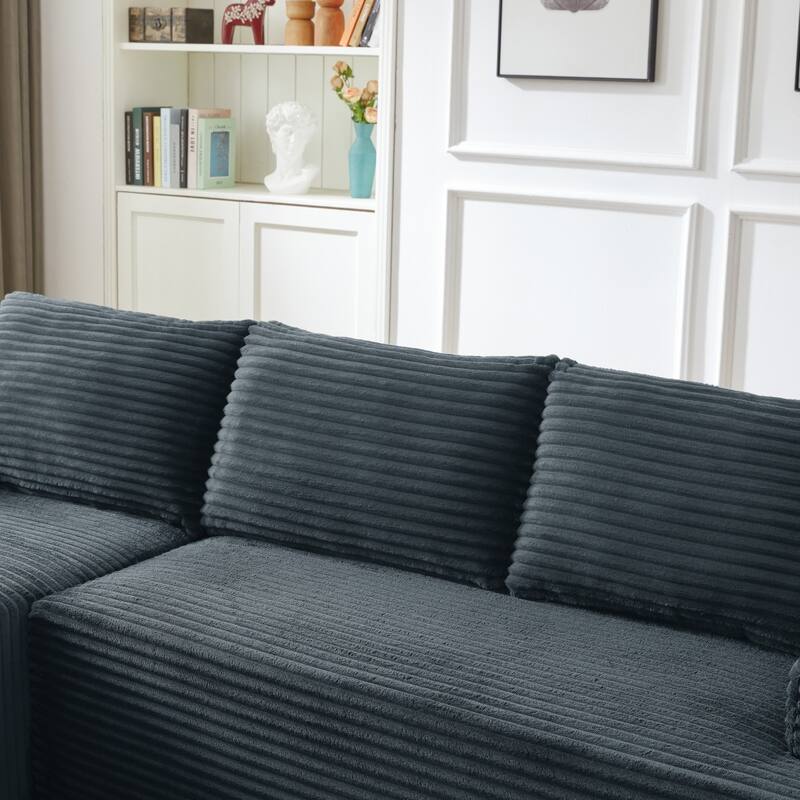 96.1" Modern L-Shaped Cloud Sectional Sofa, No Assembly Required