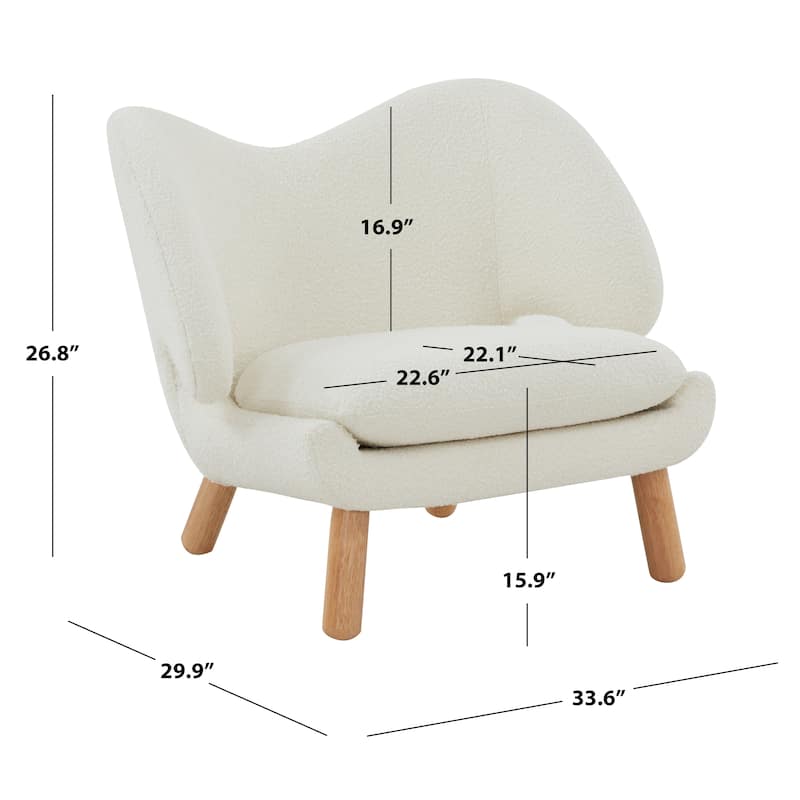 SAFAVIEH Couture Neljana Contemporary Accent Chair - 34 In. W x 30 In. D x 27 In. H - 34Wx30Dx27H