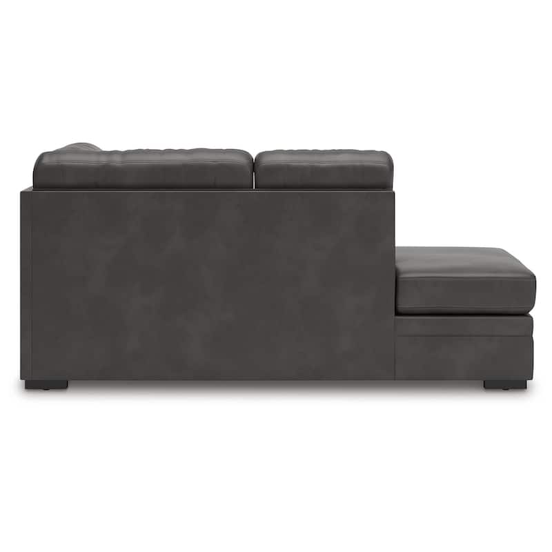 Signature Design by Ashley Dara Park Gray 2-Piece Sectional with Chaise - 124" W x 87" D x 40" H