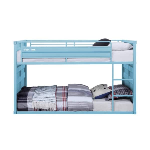 slide 2 of 4, Cargo Design Twin over Twin Bunk Bed with Ladder, Blue Blue