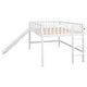 preview thumbnail 28 of 26, Full Size Low Loft Bed with Slide & Ladder, Grey