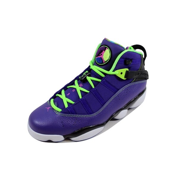 Shop Nike Men S Air Jordan 6 Rings Court Purple Club Pink Black Flash Lime Bel Air 322992 515 Size 10 Overstock 22919300