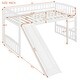 preview thumbnail 6 of 12, Twin Loft Bed with Slide and Reversible Ladder, Wooden Frame with Guardrails and Open Underbed Play Space