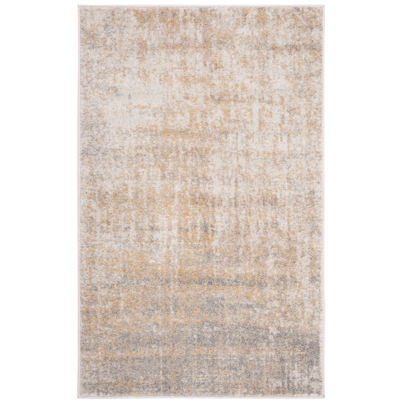 SAFAVIEH Adirondack Lida Modern Abstract Distressed Rug - 3' x 5' - Creme/Gold - Rectangle