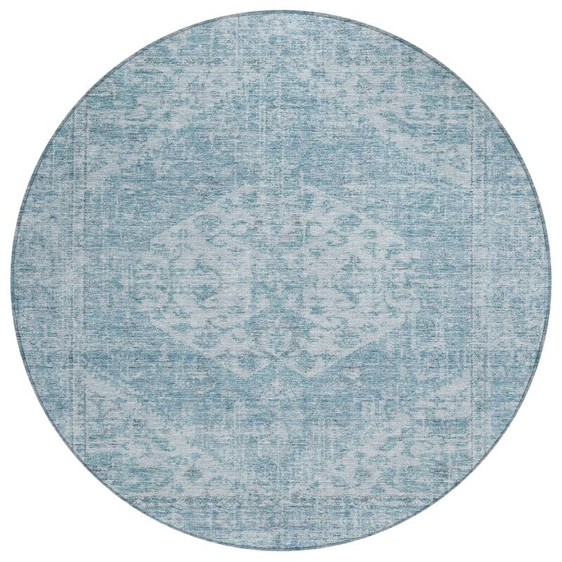 Machine Washable Indoor/ Outdoor Vintage Traditional Chantille Rug