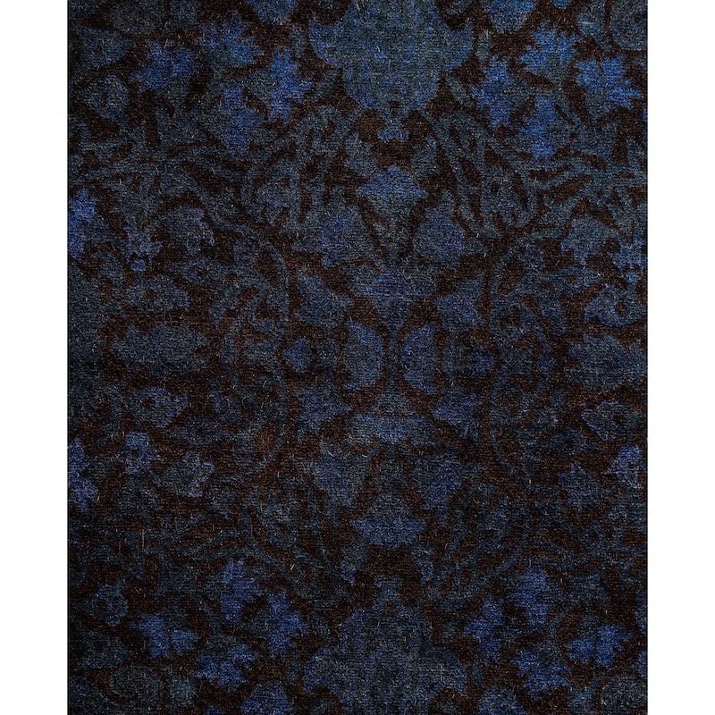 Overdyed One-of-a-Kind Hand-Knotted Runner Rug - Purple - 2' 7" x 16' 6"