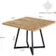 Small Dining Table for 4, 31.5 Inches Industrial Dinner Table with Metal Base