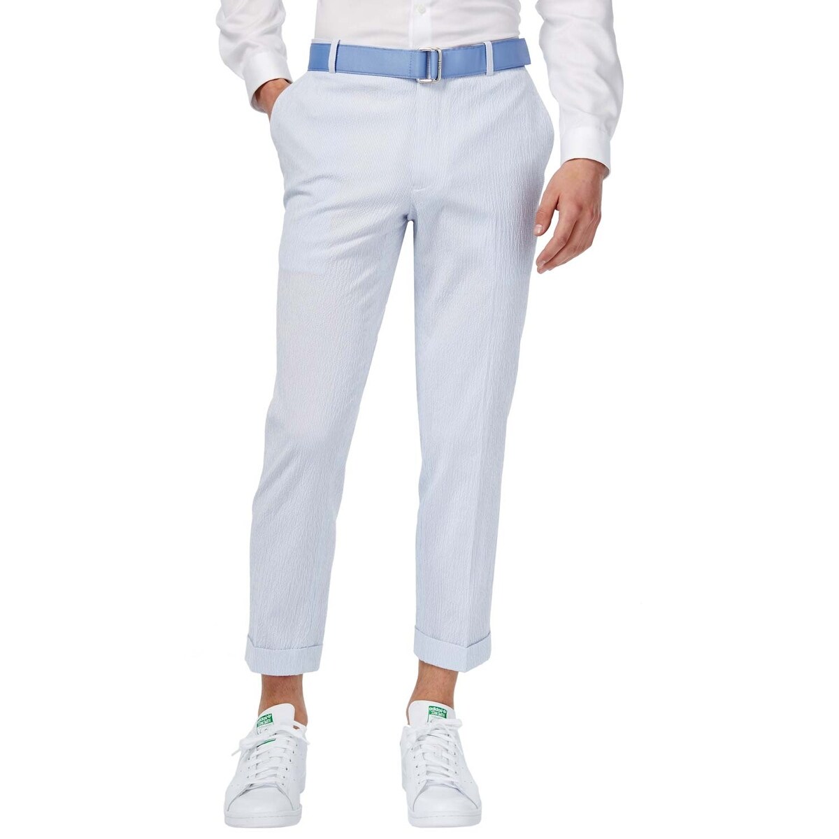 Shop Inc International Concepts Slim Fit Cropped Pants 38 30 Blue