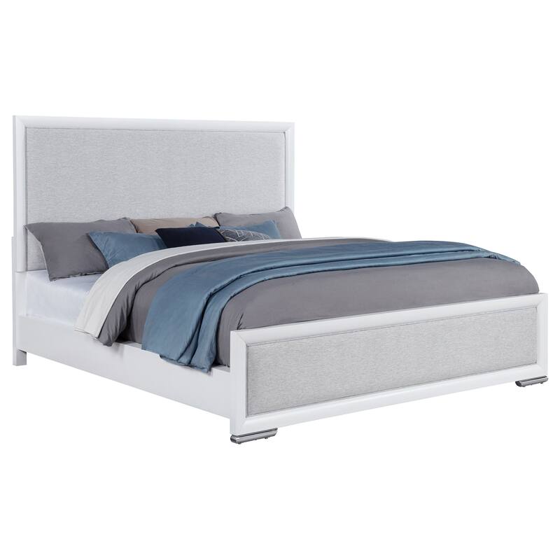 Gracemont 57-inch Panel Bed Grey and White