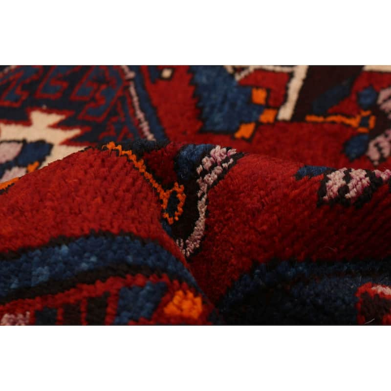 ECARPETGALLERY Hand-knotted Melis Vintage Dark Red Wool Rug - 5'3 x 13'2