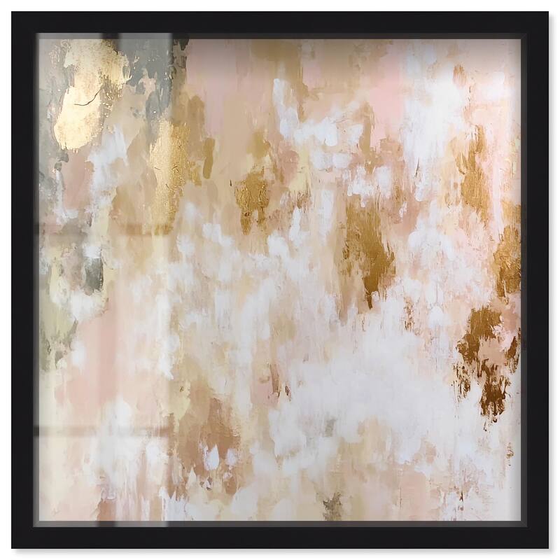 Golden Glimmer Gesture III Shadowbox by Art Remedy - Black - 24" x 24"