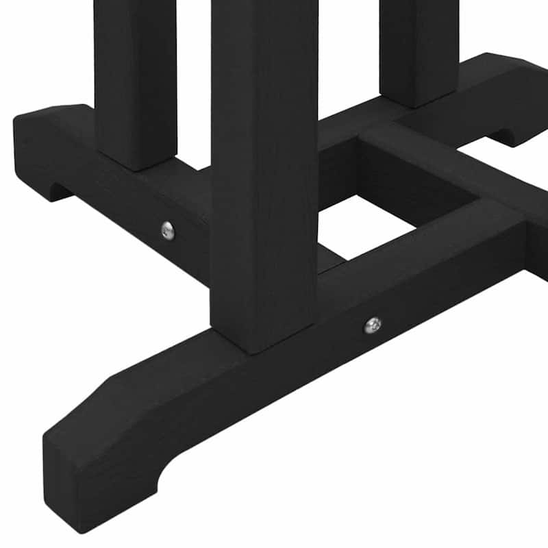 vidaXL Bar Table Black 21.7" x 21.7" x 42.1" HDPE - 21.7 x 21.7 x 42.1 inch