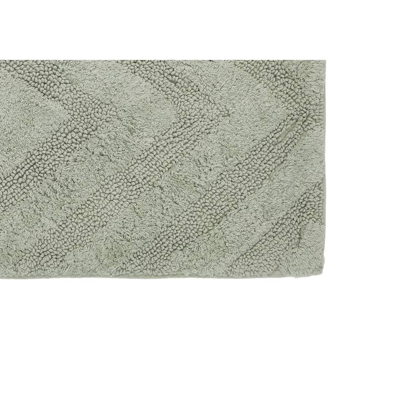 Better Trends Hugo Collection 100% Cotton Tufted Bath Rugs with Chevron Patterns, High Absorbency, Anti-Skid, Easy to Clean
