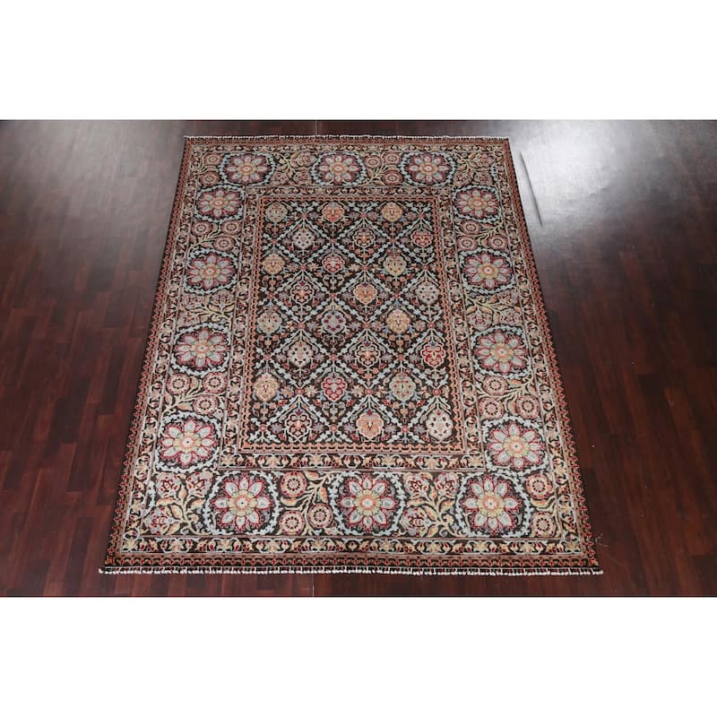Vegetable Dye Traditional Ziegler Oriental Wool Area Rug Hand-knotted - 7'9" x 9'10"