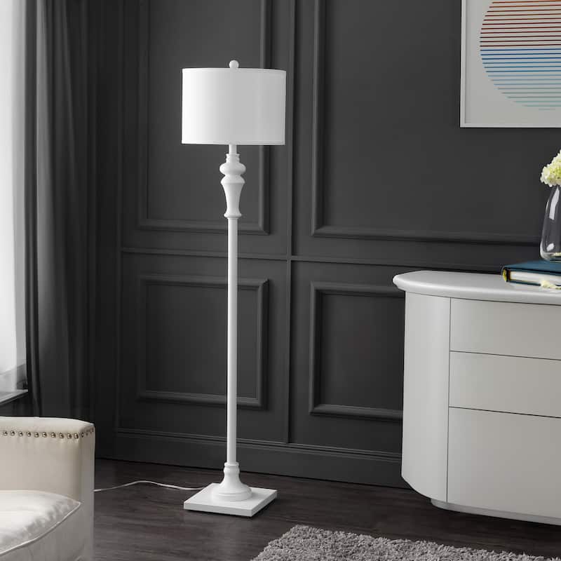 SAFAVIEH Lighting Mikie 61-inch Antique Black Led Floor Lamp - 14" W x 14" L x 61" H - 14"W x 14"D x 61"H