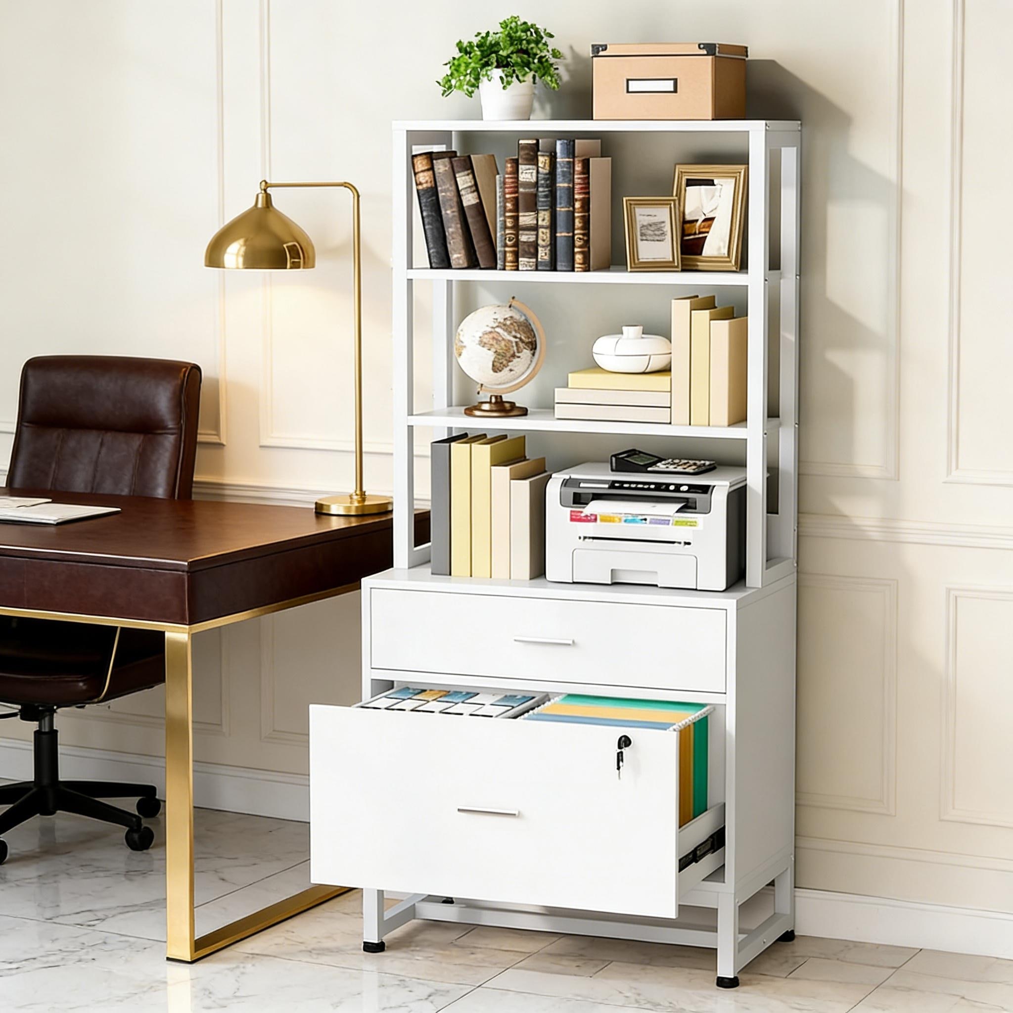 Ample Storage File Cabinet, 2-Drawer Cabinet, Sturdy Filing Cabinet for Living Room