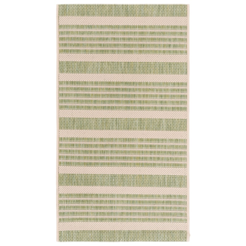 SAFAVIEH Courtyard Orsi Indoor/ Outdoor Waterproof Area Rug - 2' x 3'7" - Beige/Sweet Pea
