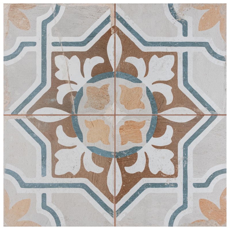 Merola Tile Kings Clay Seal 17-5/8" x 17-5/8" Ceramic Floor and Wall Tile
