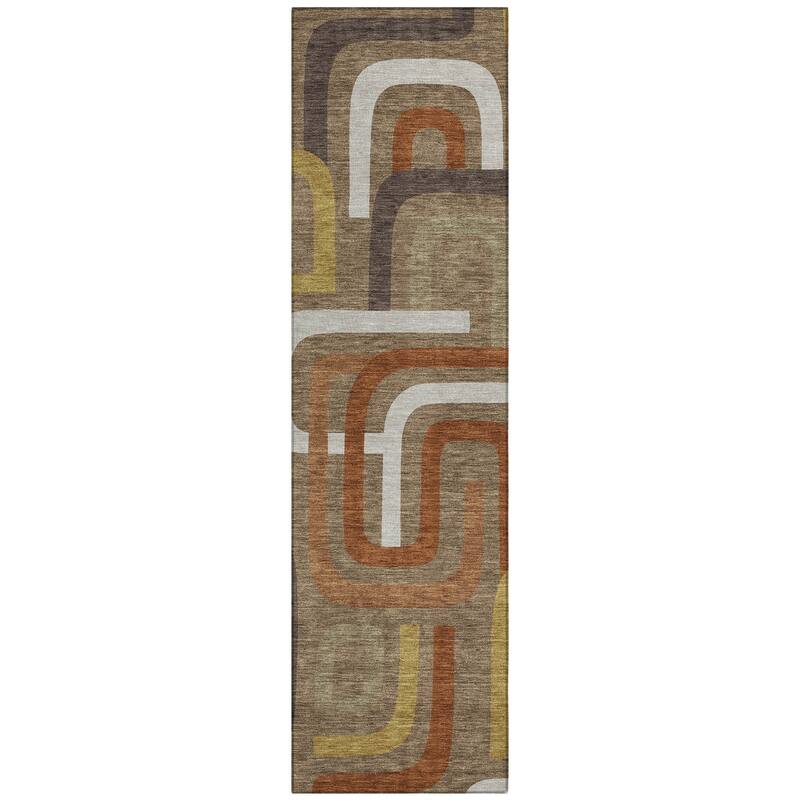 Machine Washable Indoor/ Outdoor Modern Penner Chantille Rug