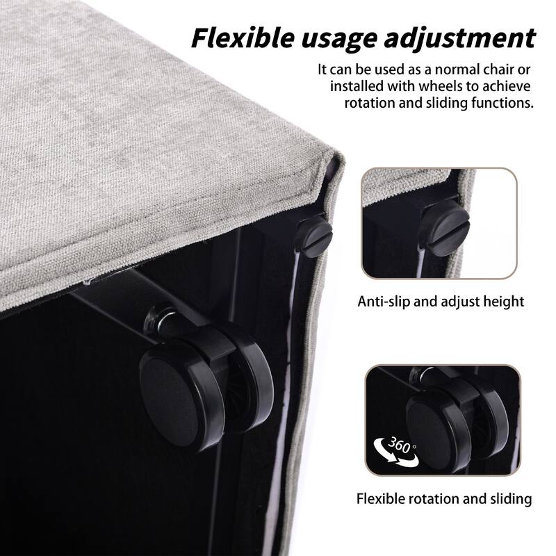 Upholstered Dining Chairs, Modern Kitchen Chairs Dinner Chairs with 4 Casters