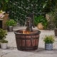 preview thumbnail 1 of 8, Beaver Outdoor Outdoor Water Pump Fountain by Christopher Knight Home Brown - Floor - Resin