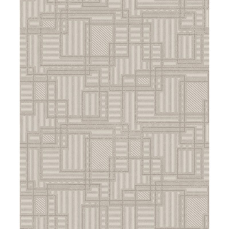 Seabrook Designs Bauhaus Cityscape Unpasted Wallpaper - 20.5 in. W x 33 ft. L - Laurent Grey