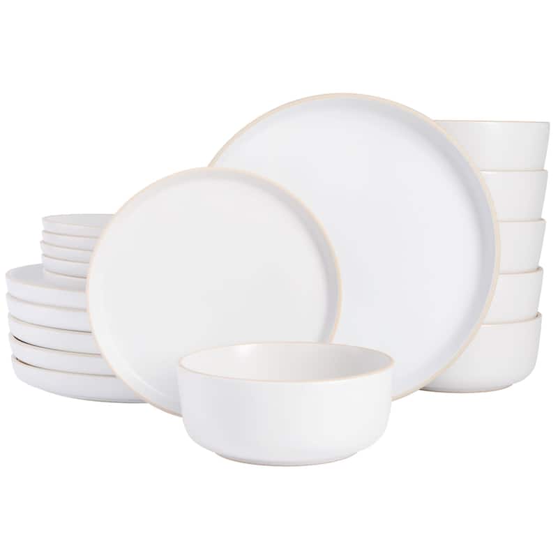 Gibson Home Zuma 18 Piece Dinnerware Set - White