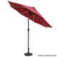 9FT Strip Light Umbrella Waterproof Folding Sunshade(Resin Baseis not included)