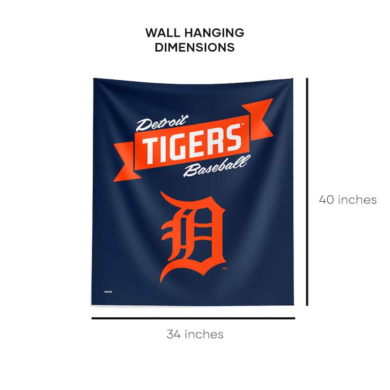 MLB Premium Tigers Printed Wall Hanging - 34"x40"