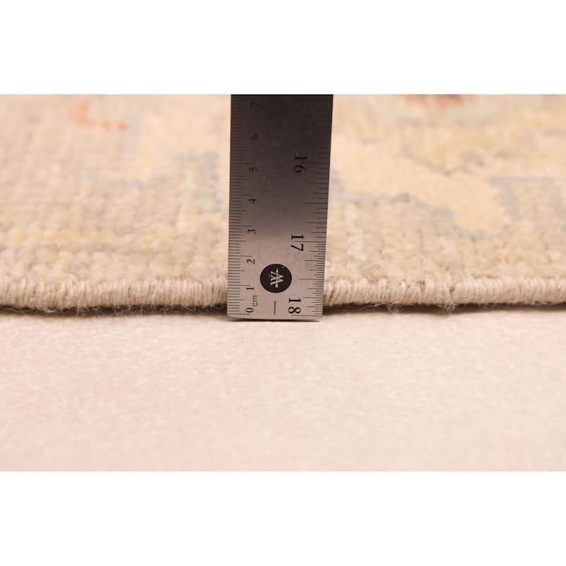 ECARPETGALLERY Hand-knotted Kavya Oushak Beige Wool Rug - 8'11 x 12'0