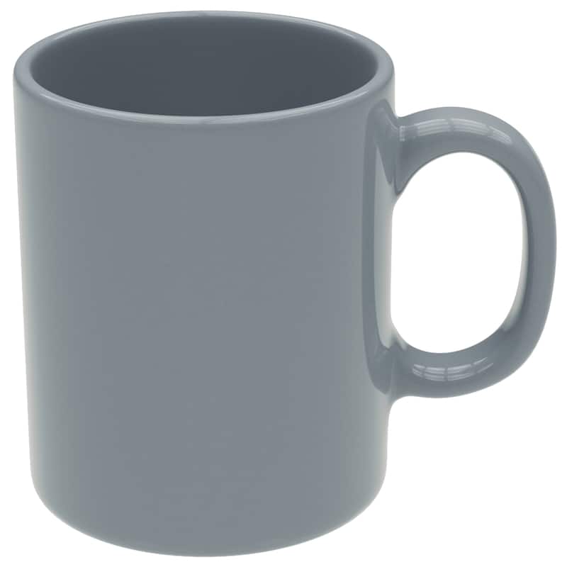 Omniware Teaz Cafe 11 oz Classic Mug - 3" D x 3.75" H - Gray