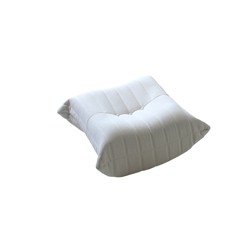 Memory Foam Floor Chair, Comfortable Back Support Lazy Sofa, Comfy for Reading Game Meditating,Teddy Fabric - ottoman