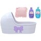 preview thumbnail 3 of 3, New Adventures Magic Nursery: 8" Baby Doll & Bassinet Gift Set - Pink