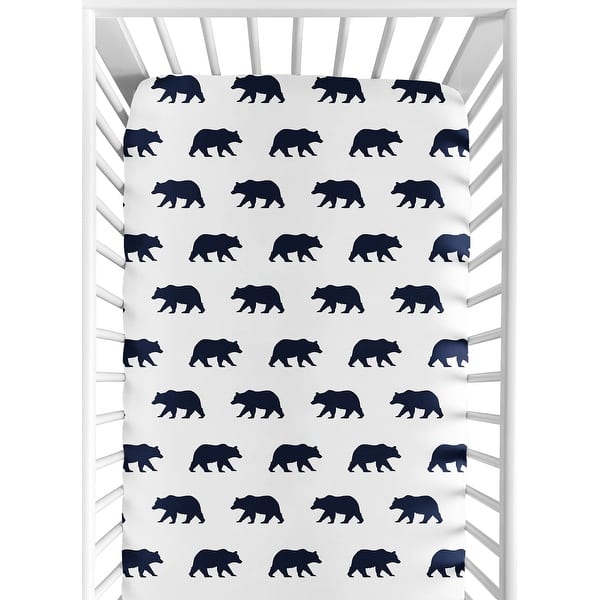 slide 2 of 6, Sweet Jojo Designs Fitted Crib Sheet for the Big Bear Collection