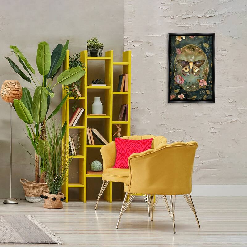 Stupell Ornate Victorian Moth Framed Floater Canvas Wall Art Design By The Dutch Lady