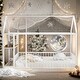 preview thumbnail 1 of 17, White Metal Full Size Floor Bed with Functional Desk, Kids Bed with Storage Shelf