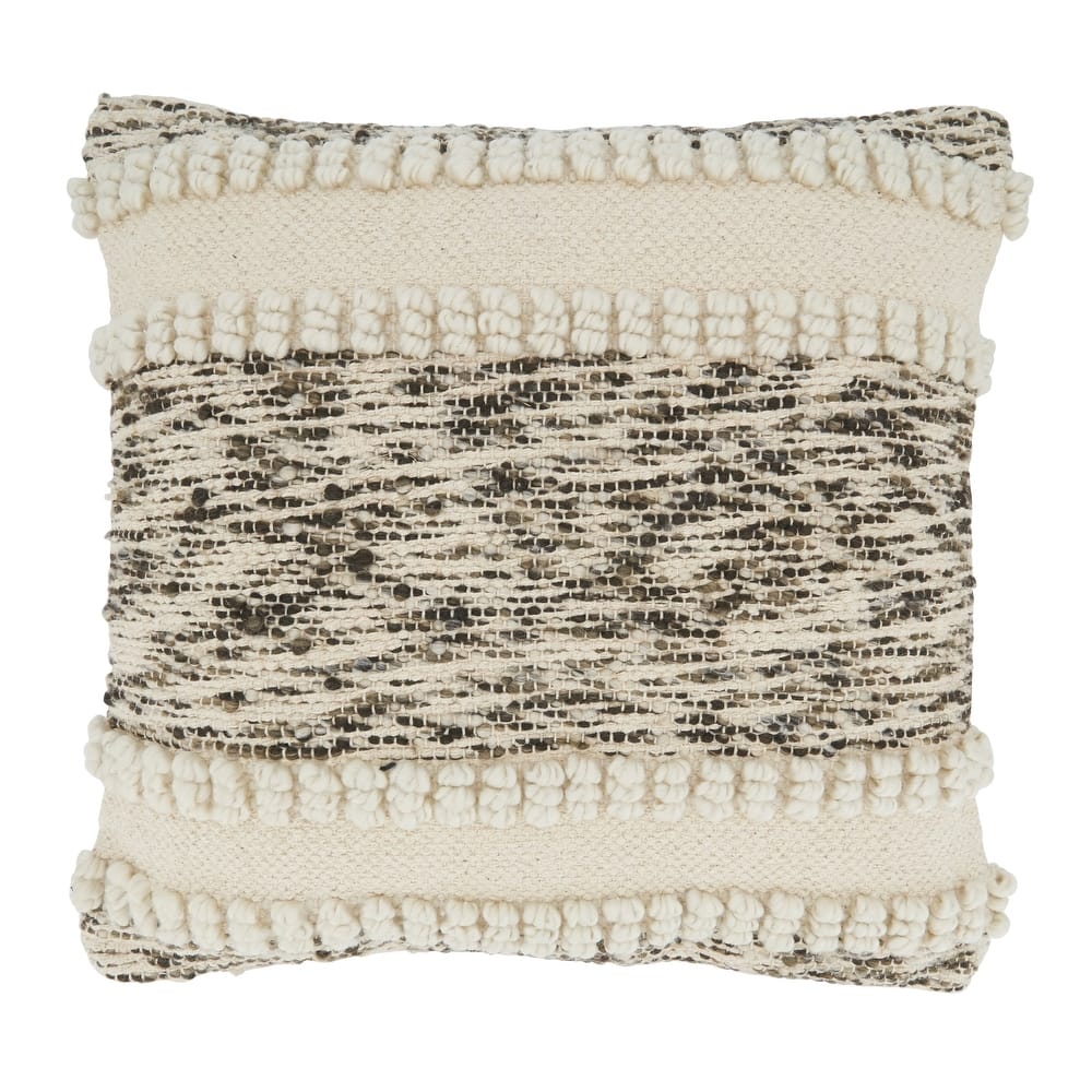 Throw Pillow With Woven Textured Design