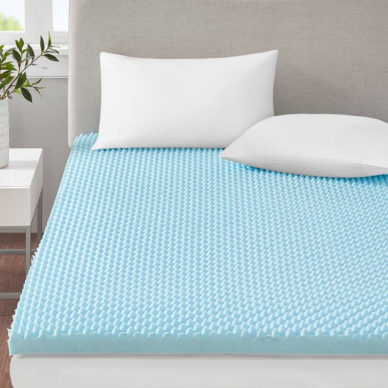 GDF Studio - All Season Reversible Gel Memory Foam Cooling Mattress Topper