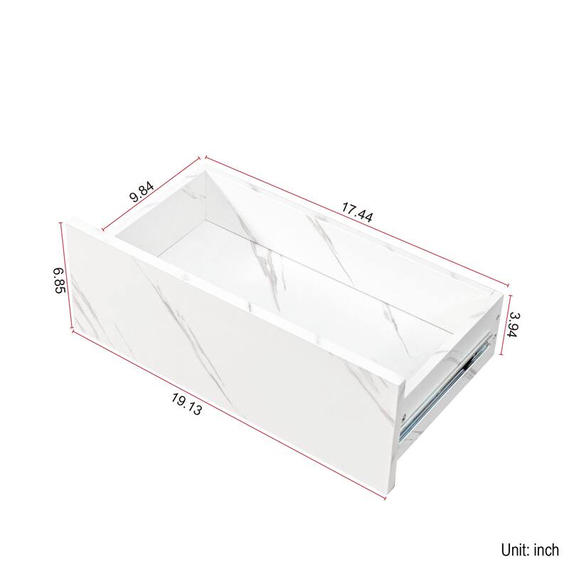 GDF Studio - Nana Modern 14.57"H LED Coffee Table with Storage Drawers and Open Shelves