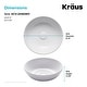 preview thumbnail 5 of 11, KRAUS 13 inch Viva Round White Porcelain Ceramic Vessel Bathroom Sink