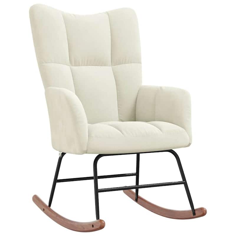 vidaXL Rocking Chair Accent Side Chair Padded Seat for Living Room Velvet