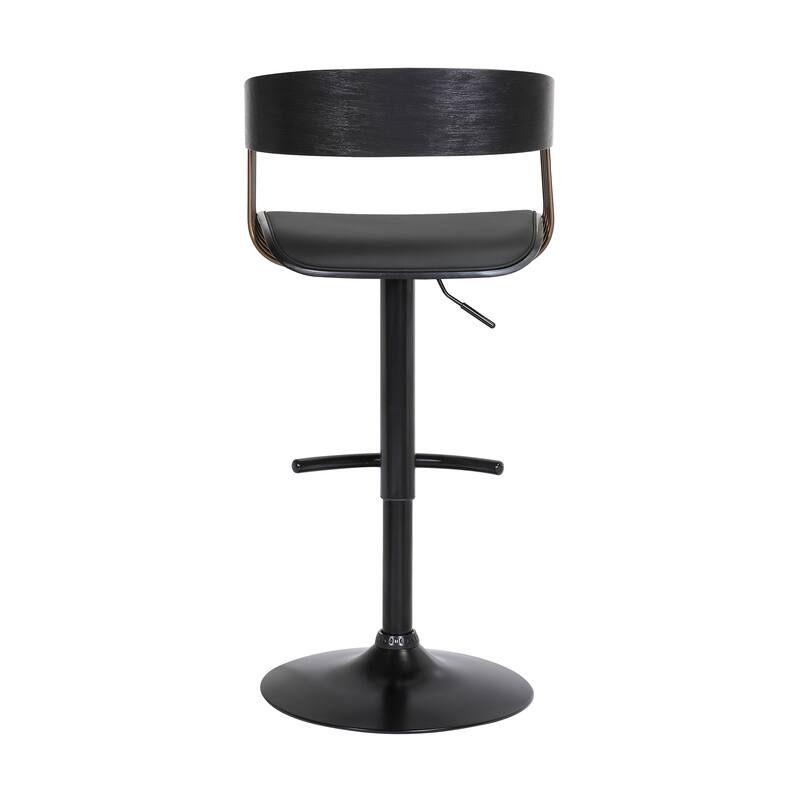 Larisa Metal and Wood Adjustable Height Swivel Bar Stool