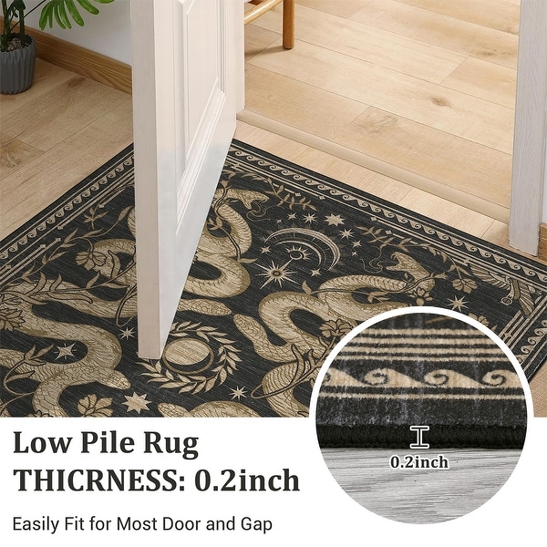 Garvee Animal Print Gothic Washable Area Rug - On Sale - Bed Bath